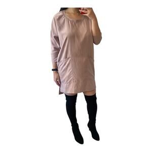 Urban Outfitters Oversized High Low Dress with Pockets Pink Women Size XS